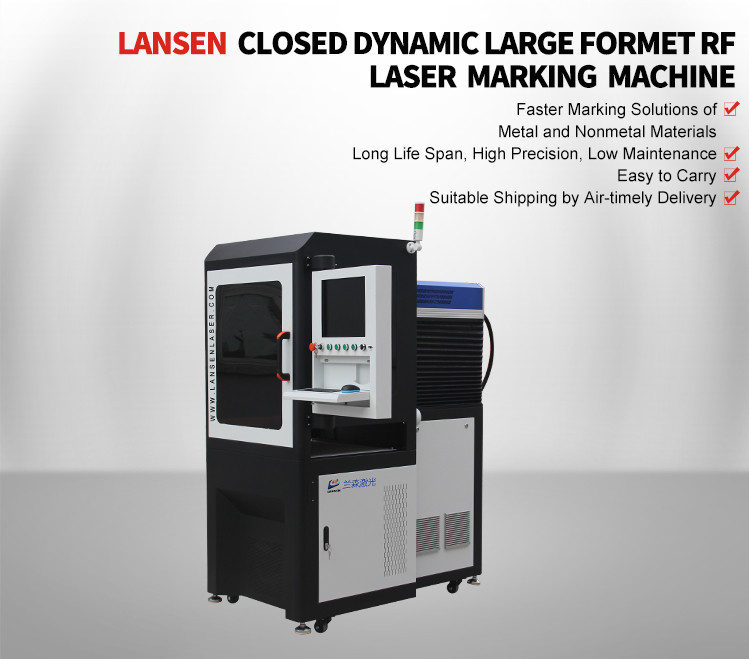 Closed Dynamic Large Formet RF Laser Marking machine