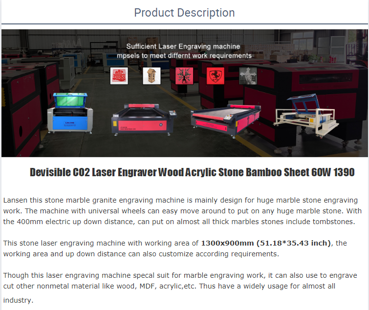 LP-D1390 Granite Laser Engraving machine