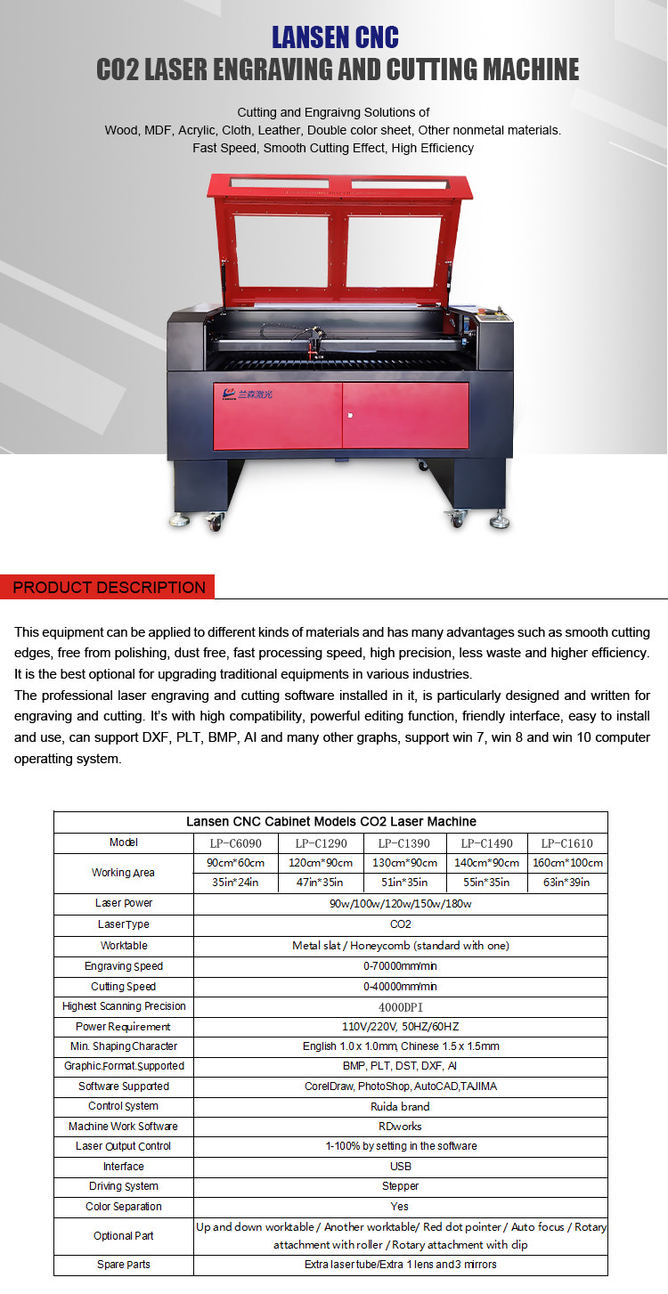 LP-C6090 Rotary Laser Engraving machine