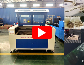 LN1212 fiber co2 two laser head machine for metal and nonmetal
