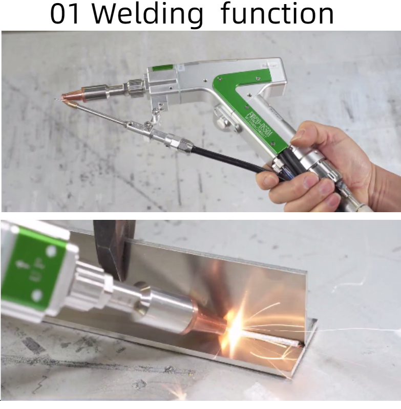 handheld 5 in 1 fiber laser welding machine for sheet metal welding cutting cleaning 